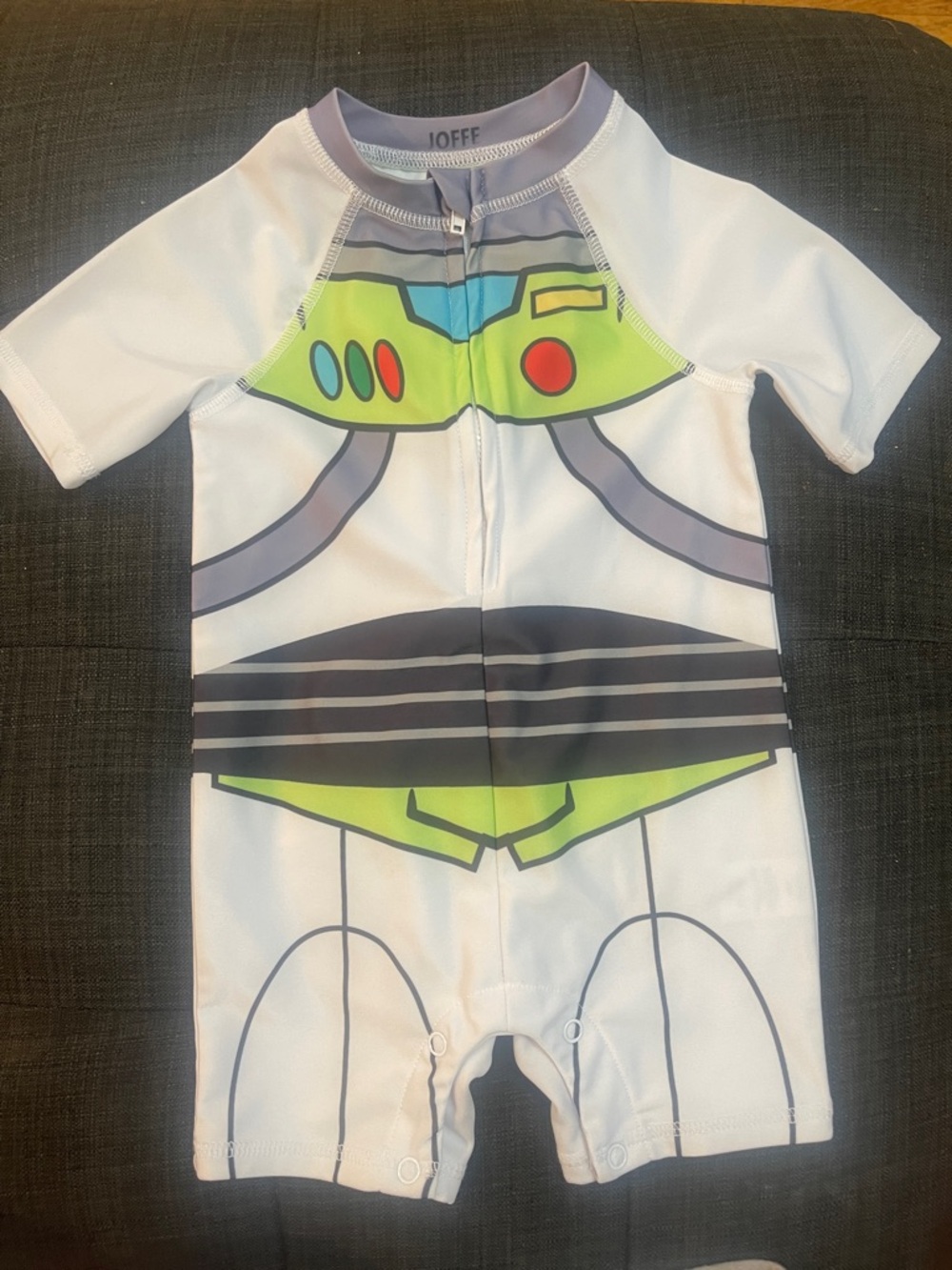 Kids White & Lime Short Sleeve Rashguard One-Piece - JOFFE